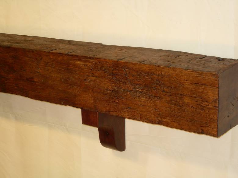 7 3/4"x8 1/4" x 89" HH Walnut Finished Mantel - Beeswax Finish